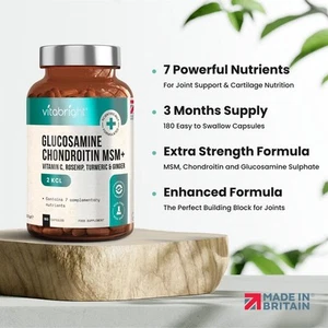 Vitabright Glucosamine Chondroitin MSM Complex 180 Capsules - Picture 1 of 1