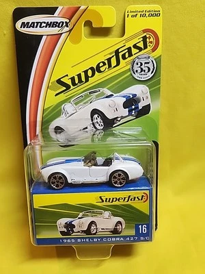 Matchbox Superfast # 16 - 35 años Blanco 1965 Shelby Cobra 427 S/C Nuevo en Paquete 🔥H Foto 1 de 4