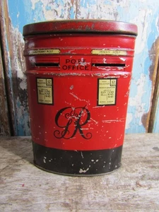 Vintage King George rot Doppelbriefkasten Spardose Spardose Post Office Box - Bild 1 von 4