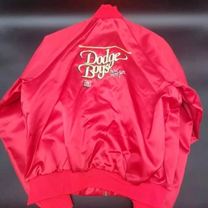 Vintage Horizon Large L Dodge Boys Have More Fun Black Satin Nylon Jacket Mopar - Picture 1 of 10