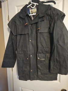 Outback Trading Company US Men’s Medium Oilskin Waxed Cotton Saddle Jacket Coat - Picture 1 of 3