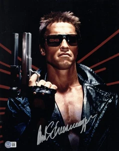 Arnold Schwarzenegger autografo firmato The Terminator 11x14 foto Beckett BAS - Foto 1 di 1