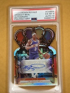 2023-24 Panini Crown Royale Bradley Beal #CABRA Bronze 21/99 PSA 6 EX-MT AUTO 10 - Picture 1 of 3