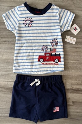 Juego de dos piezas Baby Starters 24M multicolor todo americano Foto 1 de 4