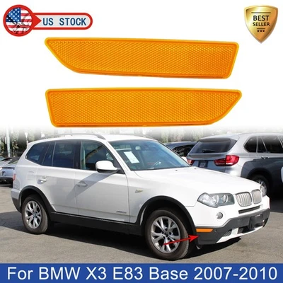 Par Para BMW X3 E83 2007-2010 2x Parachoques Delantero Lateral Marcador Luz Reflector Lámpara Foto 1 de 4