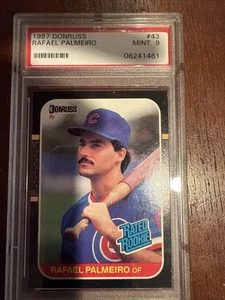 1987 Donruss #43 RAFAEL PALMEIRO RC Rated Rookie PSA 9 MINT 3000/500 Rangers O's - Picture 1 of 2