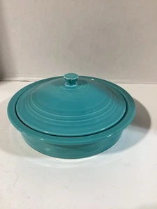 Fiesta Small 10 Inch Round Covered Tortilla  Warmer 1.4 Quart Turquoise - Picture 1 of 3