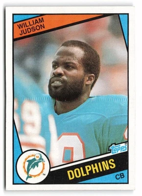 1984 Topps #122b William Judson Rookie Miami Dolphins RC - Image 1 of 2