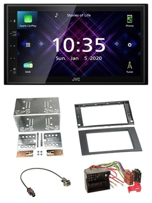 JVC DAB 2DIN MP3 Bluetooth USB Autoradio für Ford Fusion Transit Kuga 05-12 schw - Bild 1 von 4