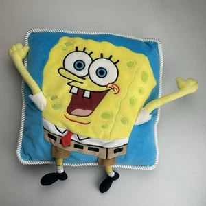 Spongebob Schwammkopf Plüsch Dekokissen verlängerte Arme & Beine 14”x 14” - Bild 1 von 12