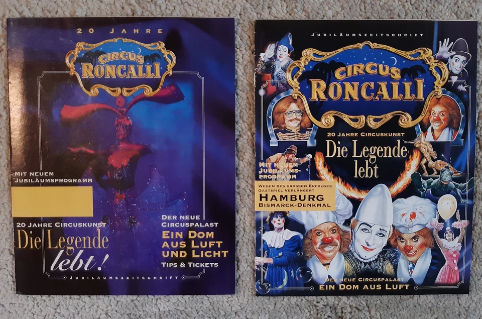 2 Werbebroschüren 20 Jahre Circus Roncalli 1996 - Bild 1 von 4