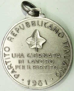 AURELIO SAFFI MEDAILLE ITALIENISCHE REPUBLIKANISCHE PARTEI 1961 OPUS AFFER - Bild 1 von 6