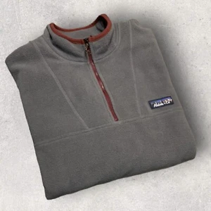 Hawke & Co Outfitter Men's Size Large Gray Fleece Quarter Zip Pullover Logo - Picture 1 of 12