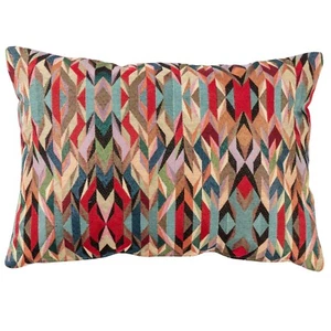 Nomad Tapestry Boudoir Kissen. Rustikales Navajo geometrisches Design. 17x12" - Bild 1 von 3