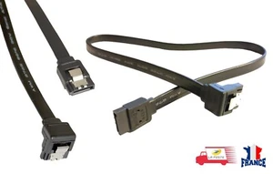 Kabel SATA III 40cm abschließbar für Festplatte / SSD 6Gb/s rechtwinklig - Bild 1 von 3