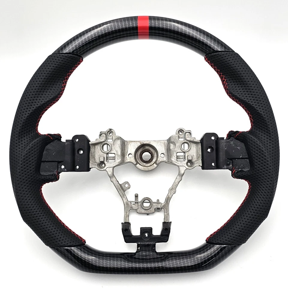 Dirección negra de fibra de carbono REVESOL Hydro-Dip para 2015-2021 SUBARU STI WRX S209 Foto 1 de 4