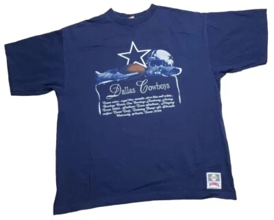 Camiseta bordada vintage Nutmeg Mills Dallas Cowboys NFL talla 2XL/3XL Foto 1 de 4