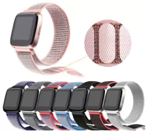 Woven Nylon Watch Band For Fitbit Versa / 2 / Lite Replacement Wrist Strap - Picture 1 of 21