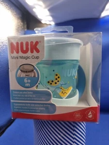 Nuk Mini Magic Cup Azul 360 Borde Anti Derrames 6+ Meses 160ml A Prueba de Fugas - Imagen 1 de 5