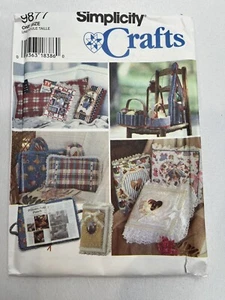 Simplicity Crafts Sewing Pattern 9877 Book Photo Album Covers Baskets UNCUT - Picture 1 of 2