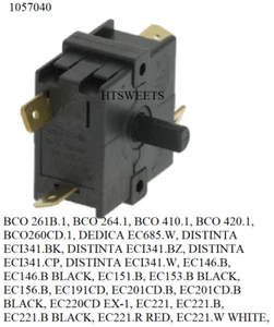 INTERRUPTOR SELECTOR DELONGHI 0-2 POSICIONES 16A 250V,5113210841, - Imagen 1 de 1