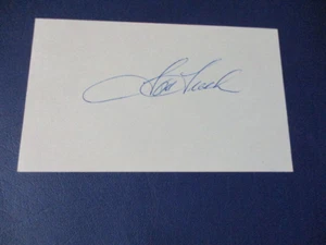 TOM TRESH AUTÉNTICO. TARJETA ÍNDICE AUTOGRAFIADA 3 X 5 NEW YORK YANKEES CASI NUEVA - Imagen 1 de 2