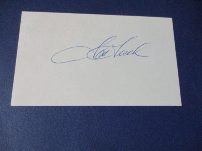 TOM TRESH AUTH. AUTOGRAPHED 3 X 5 INDEX CARD NEW YORK YANKEES NM - Image 1 of 2