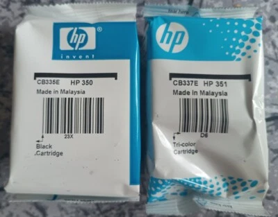 Cartucce di inchiostro colorate originali HP 350 nere + HP 351 - Spedizione gratuita! - Immagine 1 di 4