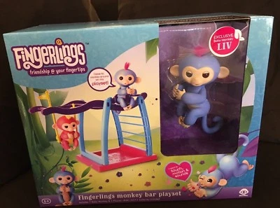 Authentic WowWee Fingerlings Play Set - Monkey Bar + 1 Monkey - image 1 of 4