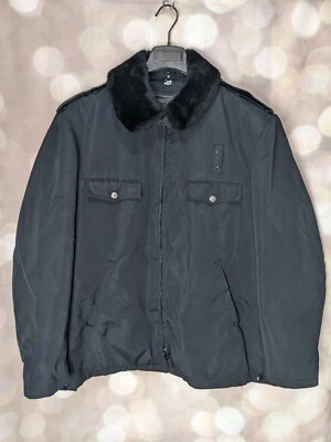 Blazer Chaqueta de Bombardero Estilo Militar Azul Marino Vintage Policía de Bomberos Talla 44 Reg Foto 1 de 4