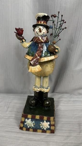 Metall Schneemann Aufzieh Spieluhr, spielt Frosty der Schneemann, 10" groß - Bild 1 von 7