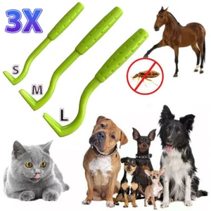 3Stück SET Zecken Zange Entferner Greifer Pinzette Haken Hund Katze Pferd Tiere - Bild 1 von 14