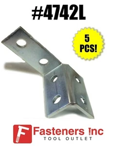 (#4742L) P2343L 6-Hole LEFT Corner Wing for Unistrut / B-Line Channel (Qty. 5) - Picture 1 of 3