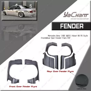 FRP RD PD Front&Rear Over Fender Flares For Mercedes Benz 190E (W201) 4door - Picture 1 of 24