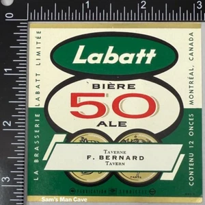 Labatt 50 Biere Ale F Bernard Tavern Beer Label - CANADA - Picture 1 of 1