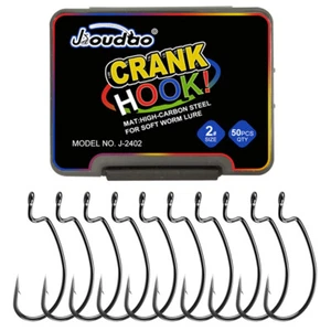 Offset Worm Hooks Bass Hooks Wide Gap Bait Texas Rig Jig Fish Hooks Bass Trout - Picture 1 of 19