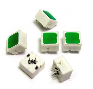 6x Rafi Kurzhub-Taster RF15 mit Vollfeld-Ausleuchtung, grün, 1x EIN, NOS - Picture 1 of 1