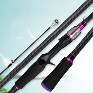 5'4"/5'9" Fishing Rods Travel Casting Spinning Rod Carbon Fiber Pole 2 Sections - Picture 1 of 31