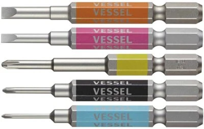 VESSEL Single End GO-SAI Bit [No.GS5P-03] (Assorted 5PC Set) (Japan Import) - Image 1 of 3