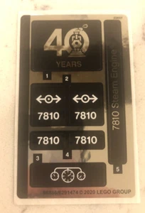 LEGO STICKER SHEET for 40370 Steam Engine, New & Genuine! - Picture 1 of 1