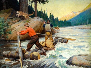 Philip R Goodwin Game Dispute Panhandle Plain 1910s Fine Art Print 17" x 22" - Picture 1 of 1