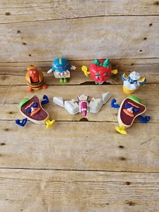 Lot Of 7  1993 McDonald’s Changeables Transformers Happy Meal Toys: Apple, Steak - Picture 1 of 8
