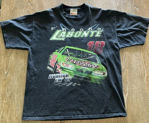 BOBBY LABONTE #18 Interstate Total Print All Over Vintage Nascar T-Shirt Men’s L Cover