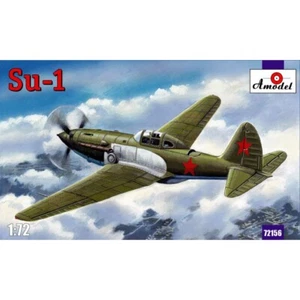 Amodel 72156 kit modellino aereo in plastica scala 1:72 Sukhoi Su-1 caccia sovietico - Foto 1 di 24