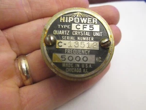 5000 KC kHz HIPOWER CF5 radio cuarzo cristal década de 1930 - Imagen 1 de 5