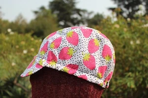 CYCLING CAP FRESAS  HANDMADE IN USA  100% COTTON   S M L - Picture 1 of 7