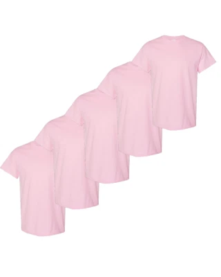 Lote a granel Gildan Hombres Algodón Pesado Liso Mangas Cortas Camiseta 5000 (Paquete de 5) Foto 1 de 2