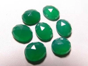 Piedra preciosa suelta natural de ónix verde ovalada de 5x7 mm a 20x25 mm - Imagen 1 de 5