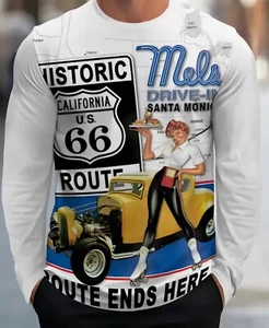 American Graffiti (T7) Long Sleeve T-shirt 100% Cotton. - Picture 1 of 2