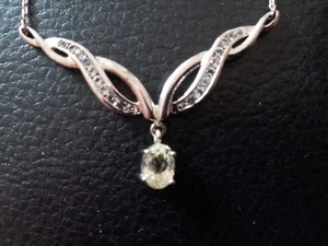 SILBERCOLLIER KANARIENGELBER KUNZIT 1.864 ct. NEU /box Zertifikat TIPP Juwelo - Bild 1 von 8